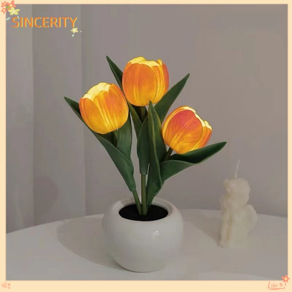 Tulip Lamp - LED Replica Tulip Table Lamp With Flower Vase For Desktop Decoration,Suitable For Home,living Room,desktop Decoration,holiday Gifts,atmosphere Decoration Lamps,Powered By USB - Image 8