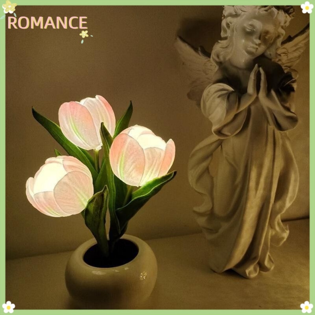 Tulip Lamp - LED Replica Tulip Table Lamp With Flower Vase For Desktop Decoration,Suitable For Home,living Room,desktop Decoration,holiday Gifts,atmosphere Decoration Lamps,Powered By USB - Image 4