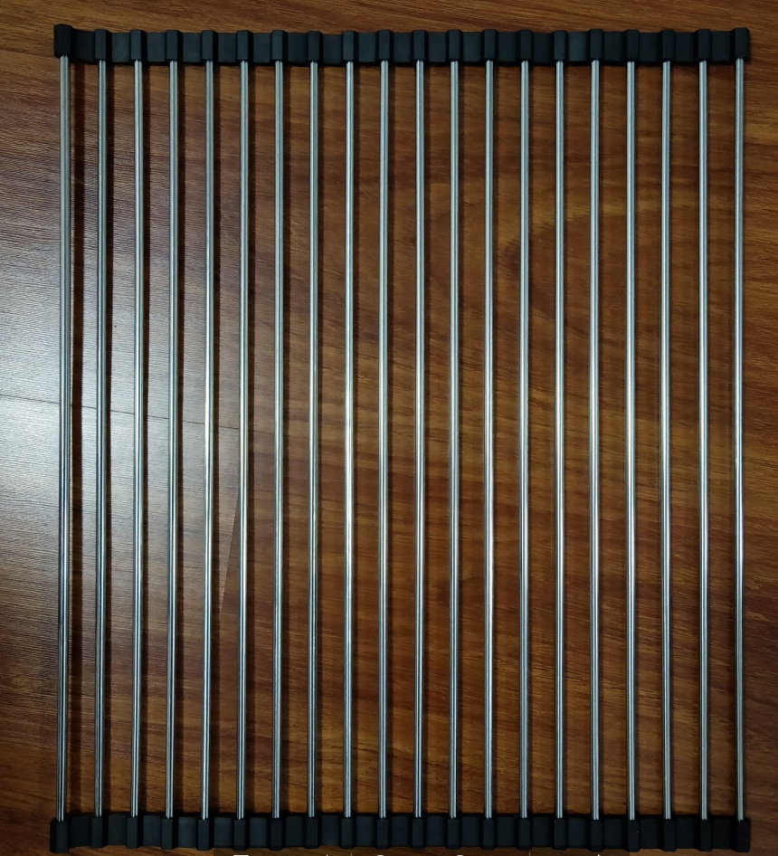 Folding Kitchen Drain Sink Rack Stainless Steel - Image 10