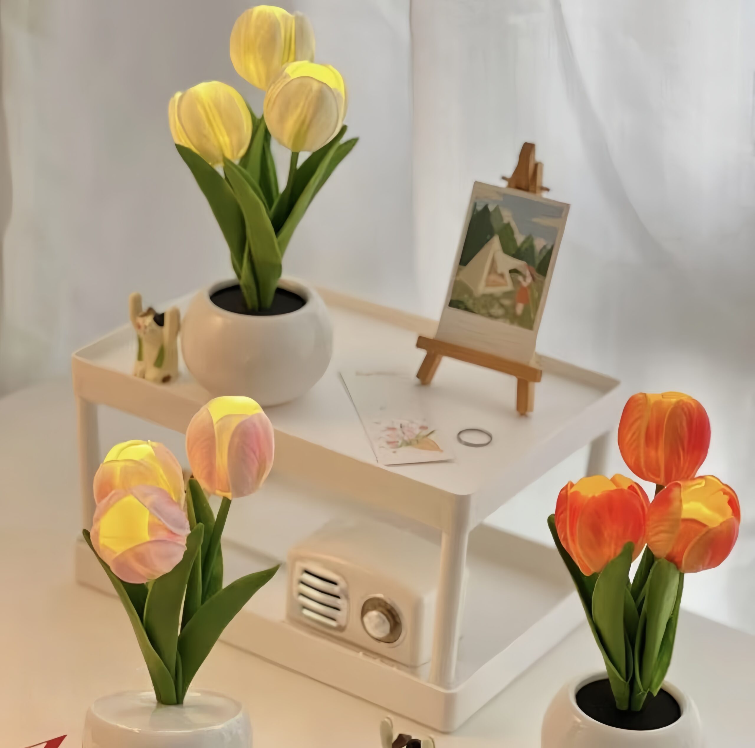 Tulip Lamp - LED Replica Tulip Table Lamp With Flower Vase For Desktop Decoration,Suitable For Home,living Room,desktop Decoration,holiday Gifts,atmosphere Decoration Lamps,Powered By USB - Image 9